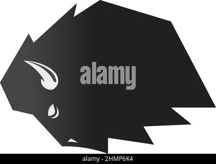 Simple Geometric Design of Bison Stock Vector