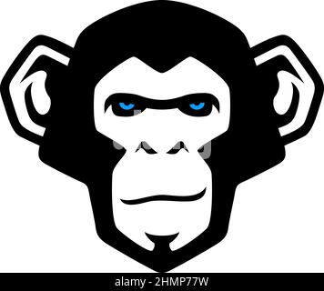 Geometric Shape of Chimpanzee Head Stock Vector