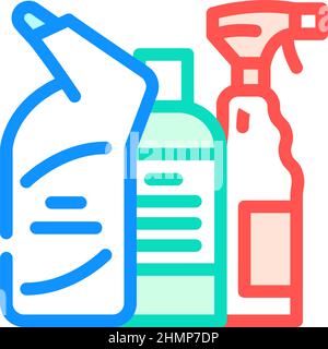 household chemical goods color icon vector illustration Stock Vector