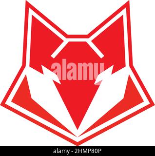Red Fox Abstract Vector Design Stock Vector