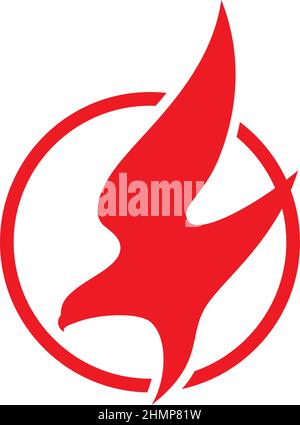 Abstract Design of Attacking Falcon Stock Vector