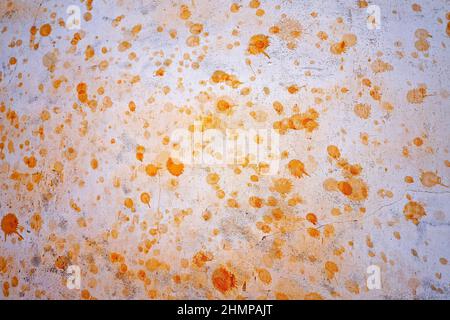Dirty white wall with mud background, Tiradentes, Brazil Stock Photo