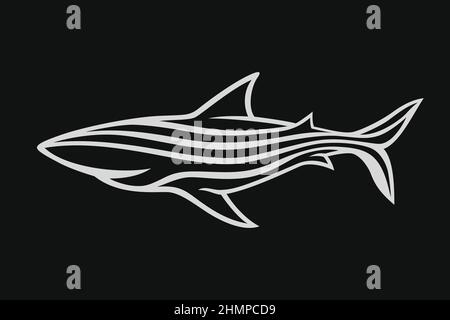 Abstract Shark Vector Design Stock Vector