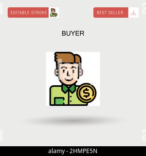 Buyer Simple vector icon. Stock Vector