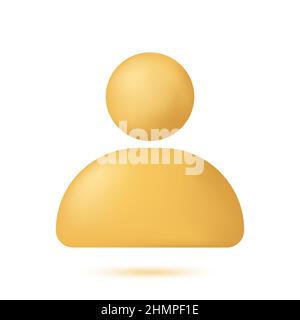 Human symbol 3d icon. User business symbology for website profile Stock Vector
