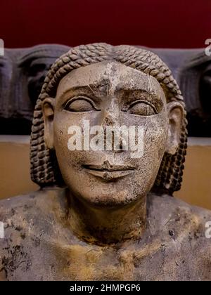 Cairo, Egypt - December 17, 2021: Detail from Egyptian Museum in Cairo, Egypt. It is founded at 1902 and have more than 120.000 ancient Egyptian items Stock Photo