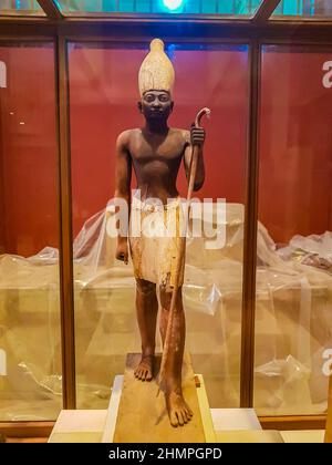 Cairo, Egypt - December 17, 2021: Detail from Egyptian Museum in Cairo, Egypt. It is founded at 1902 and have more than 120.000 ancient Egyptian items Stock Photo