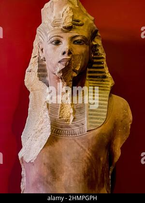 Cairo, Egypt - December 17, 2021: Detail from Egyptian Museum in Cairo, Egypt. It is founded at 1902 and have more than 120.000 ancient Egyptian items Stock Photo