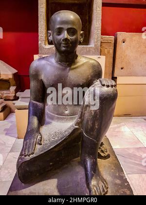 Cairo, Egypt - December 17, 2021: Detail from Egyptian Museum in Cairo, Egypt. It is founded at 1902 and have more than 120.000 ancient Egyptian items Stock Photo