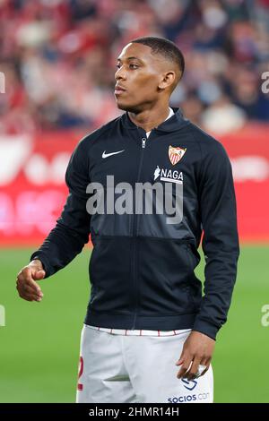 Seville, Spain. 11th Feb, 2022. Anthony Martial of Sevilla CF during the La Liga Santader match between Sevilla CF and Elche CF at Ramon Sanchez Pizjuan in Seville, Spain, on February 11, 2022. (Credit Image: © Jose Luis Contreras/DAX via ZUMA Press Wire) Credit: ZUMA Press, Inc./Alamy Live News Stock Photo