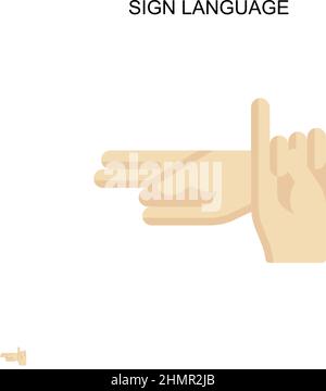 Deaf People Communication Sign Language Vector Illustration Stock ...