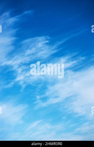 Abstract background with fast moving clouds in the sky Stock Photo