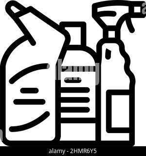 household chemical goods line icon vector illustration Stock Vector