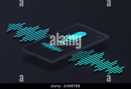 Voice recognition concept Stock Vector