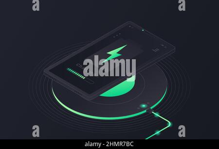Wireless charging concept Stock Vector