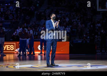 Madrid, Spain. 11th Feb, 2022. Felipe Reyes during FC Barcelona victory over Real Madrid 68 - 86 in Turkish Airlines Euroleague regular season game (round 26) celebrated in Madrid (Spain) at Wizink Center. February 11th 2022. (Credit Image: © Juan Carlos GarcÃ-A Mate/Pacific Press via ZUMA Press Wire) Credit: ZUMA Press, Inc./Alamy Live News Stock Photo