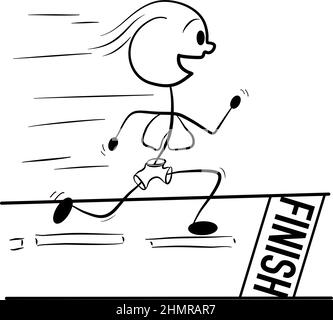 https://l450v.alamy.com/450v/2hmrar7/stick-figure-runner-running-towards-the-finish-line-2hmrar7.jpg