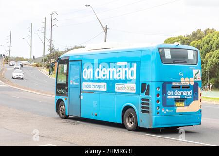 Local On demand bus in Avalon Beach Sydney, NSW,Australia Stock Photo