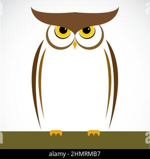 Vector image of an owl on white background. Easy editable layered vector illustration. Stock Vector