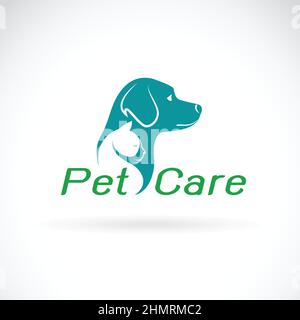Vector of pet care shop design on white background. Dog and Cat. Logo Animal. Easy editable layered vector illustration. Stock Vector