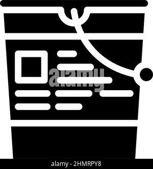 paint varnish glyph icon vector illustration Stock Vector