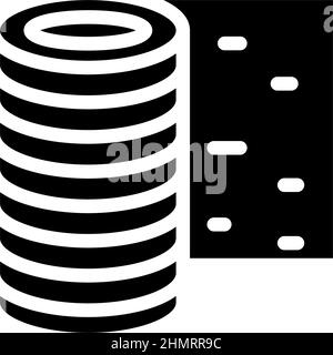 rubber roll glyph icon vector illustration Stock Vector