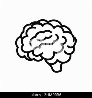 Illustration of the medical vector icon of the human brain isolated on a white background. high quality black style vector icons. Stock Vector