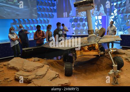 US pavilion displays a replica of Mars rover at Expo 2020 Dubai in United Arab Emirates - February 1, 2022. Stock Photo