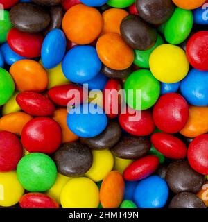 chocolate lentils smarties sweets colorful Stock Photo
