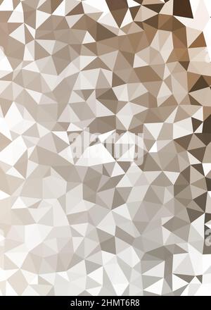 Abstract Low Polygon color Generative Art background illustration Stock Vector