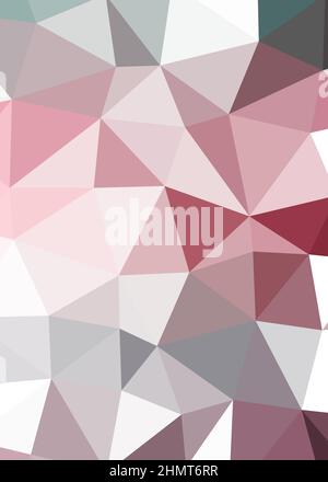 Abstract Low Polygon color Generative Art background illustration Stock Vector