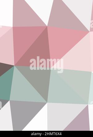 Abstract Low Polygon color Generative Art background illustration Stock Vector