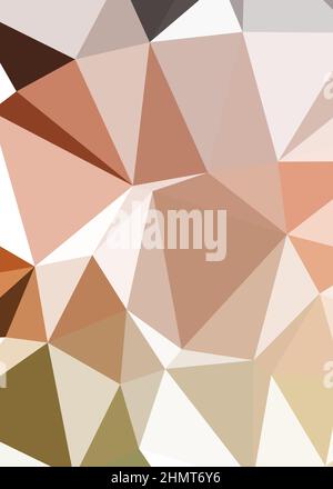 Abstract Low Polygon color Generative Art background illustration Stock Vector