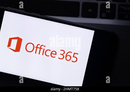 Microsoft Office 365 editorial. Illustrative photo for news about Microsoft Office 365 - a line of subscription services offered by Microsoft Stock Photo