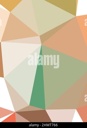 Abstract Low Polygon color Generative Art background illustration Stock Vector