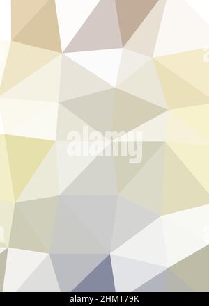 Abstract Low Polygon color Generative Art background illustration Stock Vector