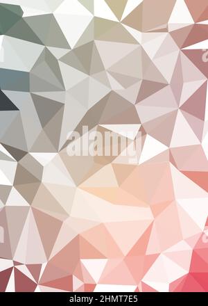 Abstract Low Polygon color Generative Art background illustration Stock Vector