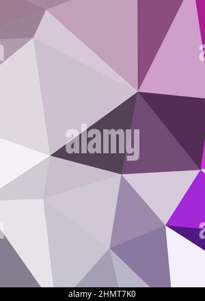 Abstract Low Polygon color Generative Art background illustration Stock Vector