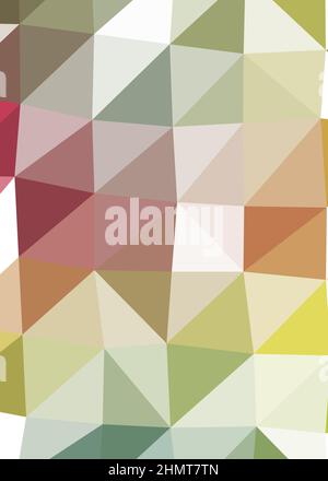 Abstract Low Polygon color Generative Art background illustration Stock Vector