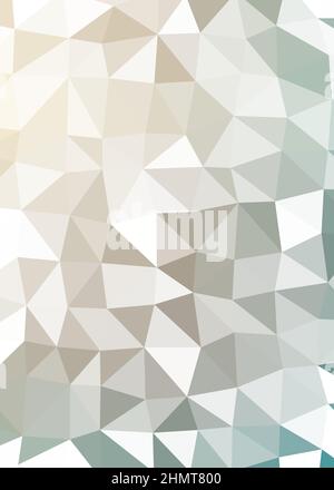 Abstract Low Polygon color Generative Art background illustration Stock Vector
