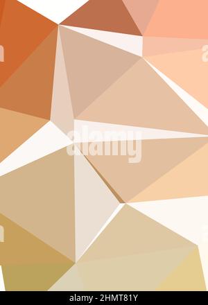Abstract Low Polygon color Generative Art background illustration Stock Vector