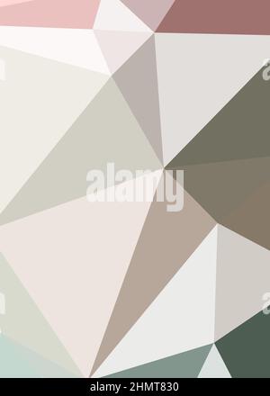 Abstract Low Polygon color Generative Art background illustration Stock Vector