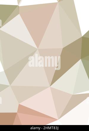 Abstract Low Polygon color Generative Art background illustration Stock Vector