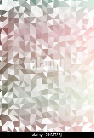 Abstract Low Polygon color Generative Art background illustration Stock Vector