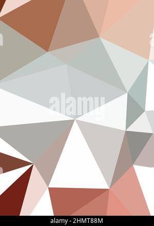 Abstract Low Polygon color Generative Art background illustration Stock Vector