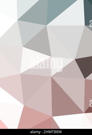 Abstract Low Polygon color Generative Art background illustration Stock Vector
