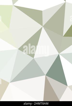 Abstract Low Polygon color Generative Art background illustration Stock Vector