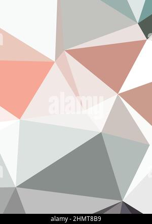 Abstract Low Polygon color Generative Art background illustration Stock Vector