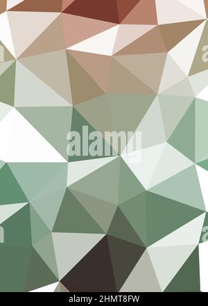 Abstract Low Polygon color Generative Art background illustration Stock Vector