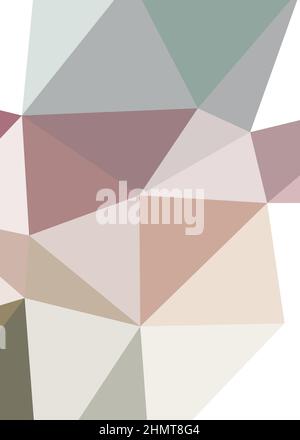 Abstract Low Polygon color Generative Art background illustration Stock Vector